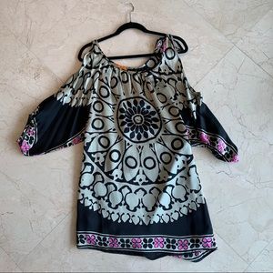 Silk Open Shoulder Dress